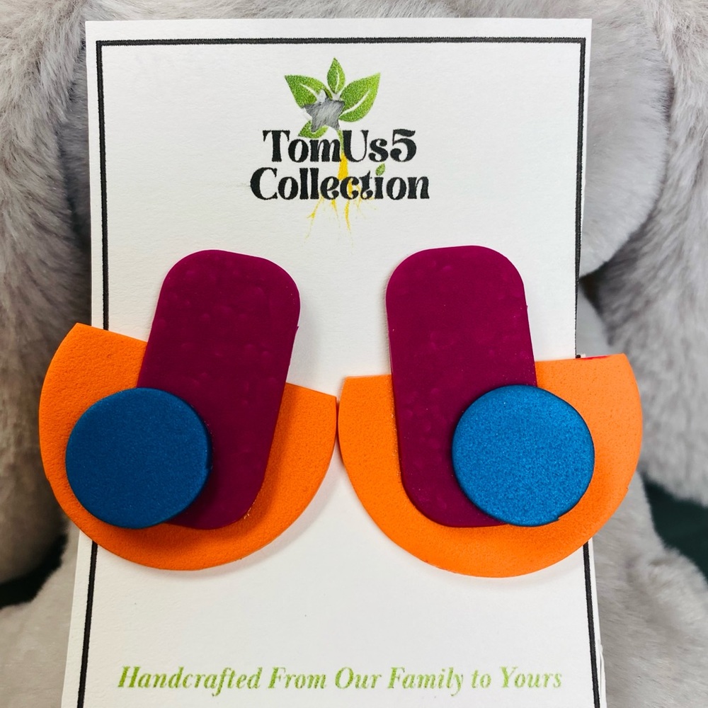 TomUs5 Collection clay handmade earrings